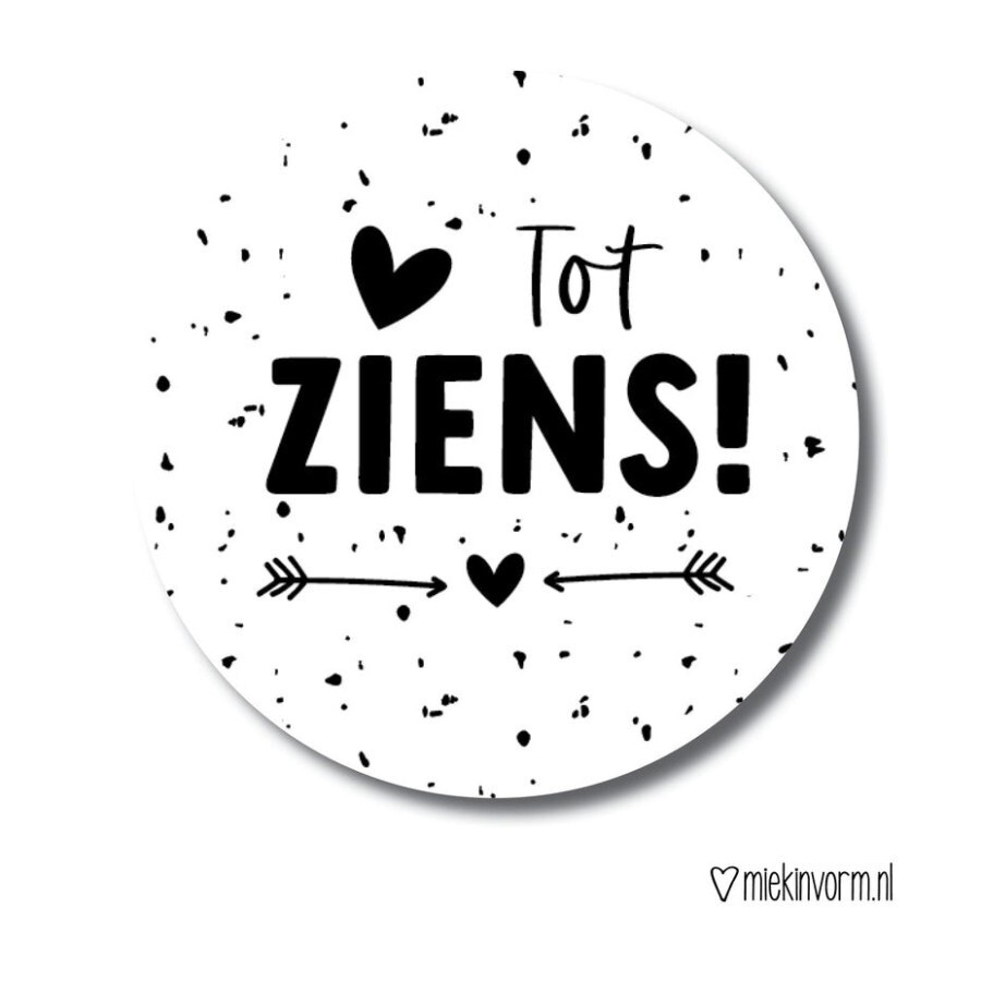 Miekinvorm Sticker - Tot ziens (10 stuks)