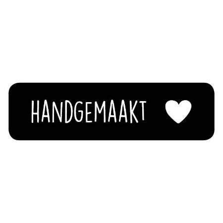 KP® Wensetiket rechthoek - Handgemaakt 25x50 mm Per 50 Stks