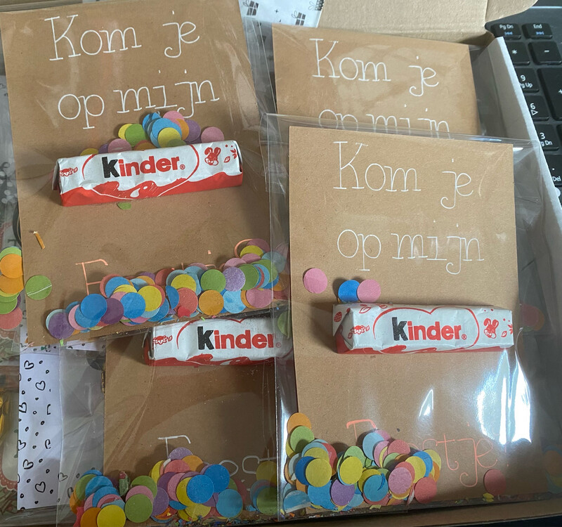 Voorbeeld Traktatie - Uitnodigingen Kinderchocolade