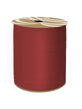 KP® - Paperlook krullint tweezijdig 10mm, bordeauxrood Per 5 Mtr