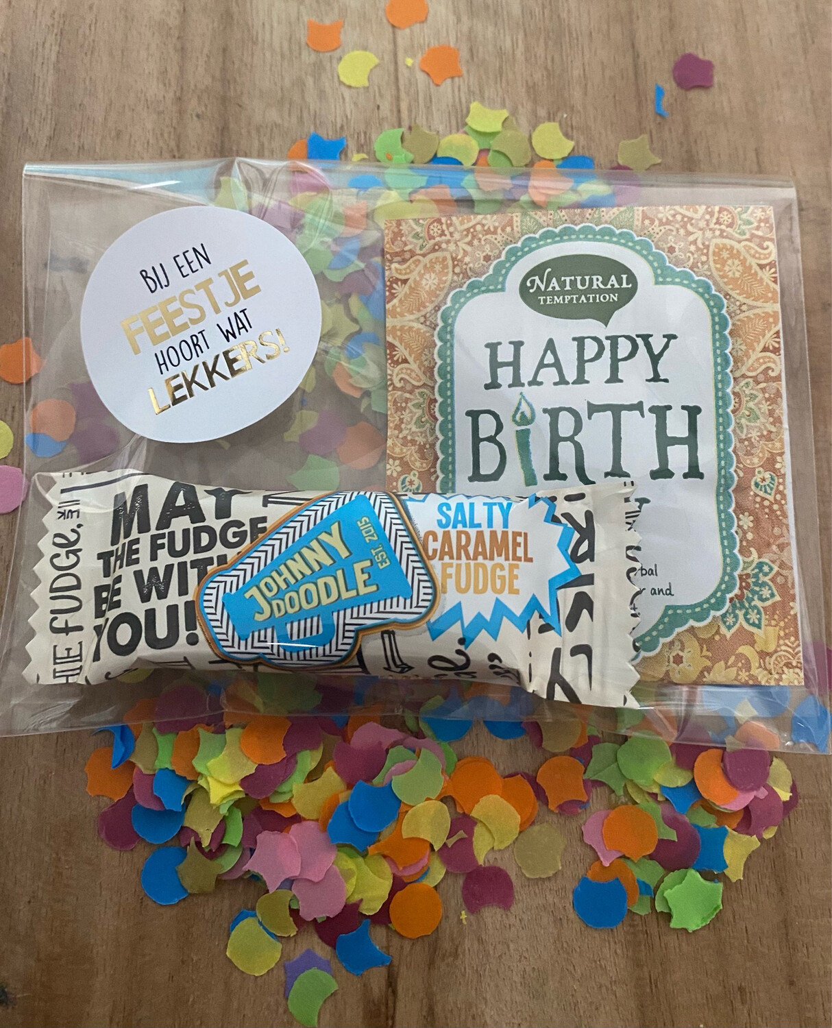 Trakteren - Voor Leerkracht/Leidster Birthday Thee Jonny Doodle Salted Caramel Mini
