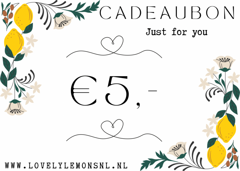 Cadeaubon Lovely Lemons 5,-