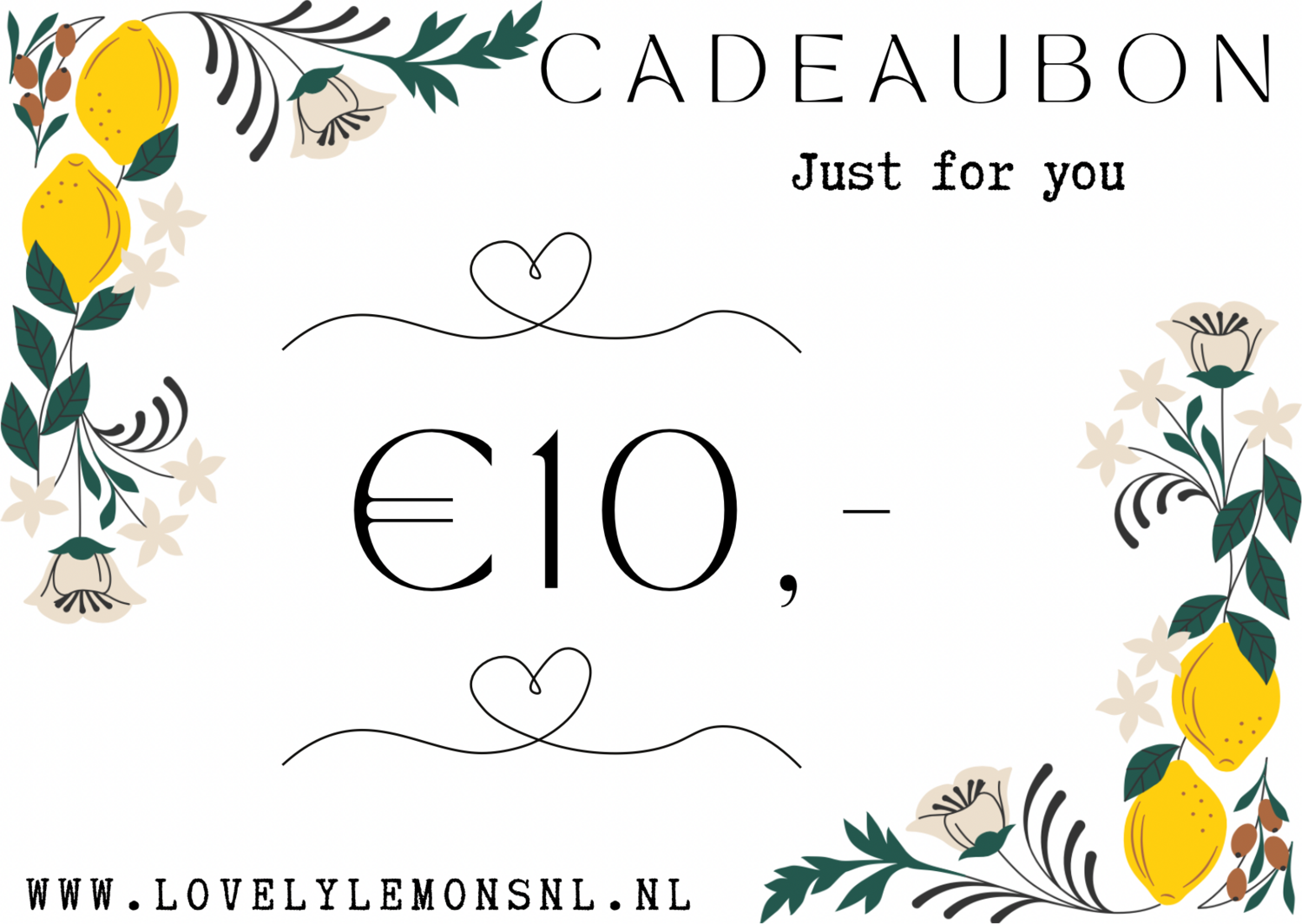 Cadeaubon Lovely Lemons 10,00