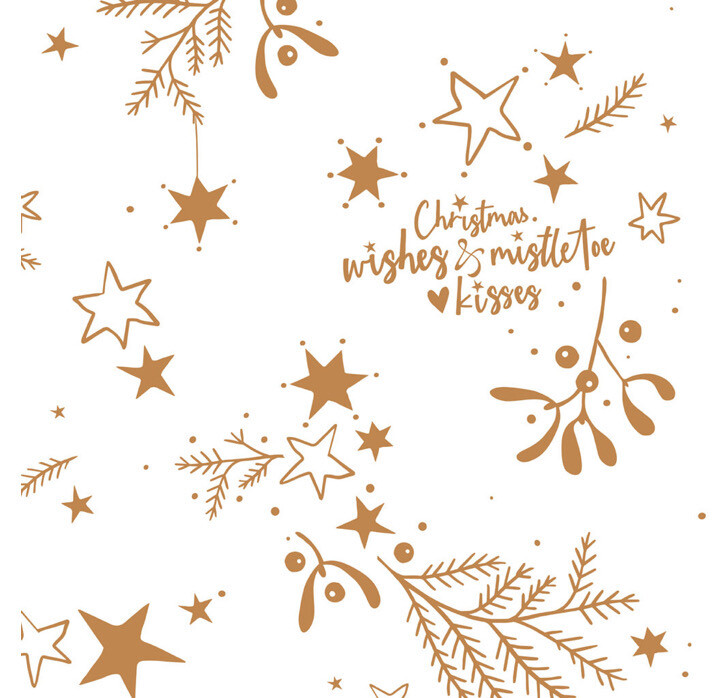 CWH Mistletoe Kisses – Zijdepapier 50x70cm Pet 5 Vellen