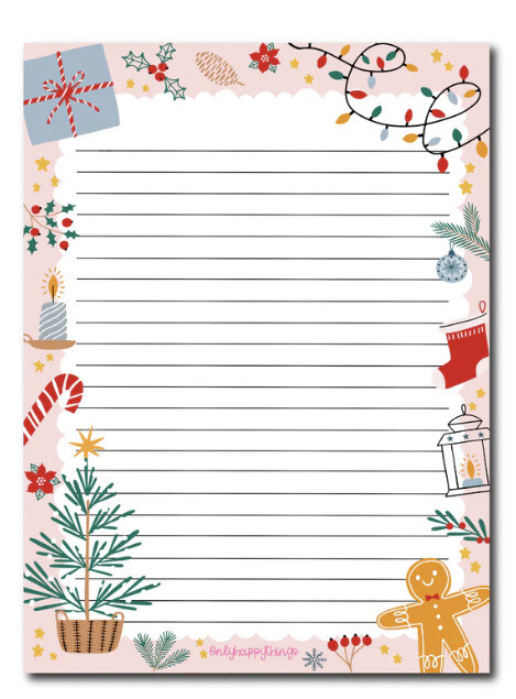 Only Happy Things - Notitieblok Pink Christmas Delight