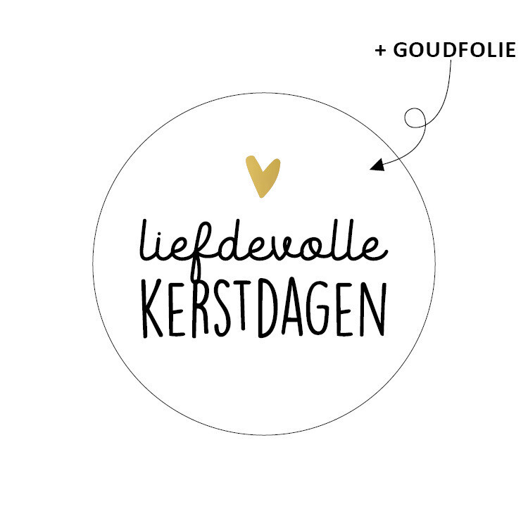 KP® Cadeausticker - Liefdevolle Kerstdagen 10 Stks