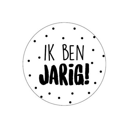 KP® Sticker rond 40mm - Ik ben jarig 10 Stks