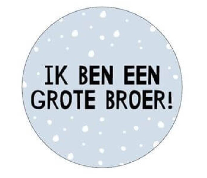 KP® Stickers Ik Ben Een Grote Broer 40 Mm 50 Stks