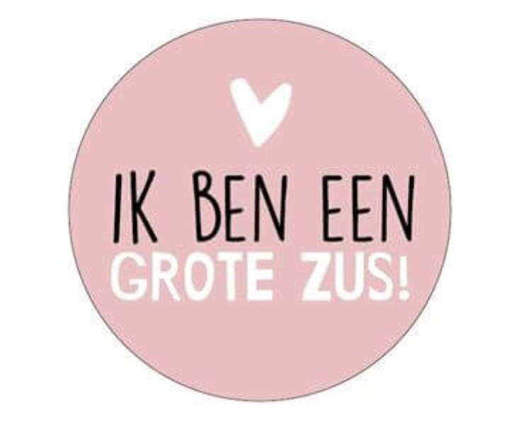 KP® Stickers Ik Ben Een Grote Zus 40 Mm 10 Stks