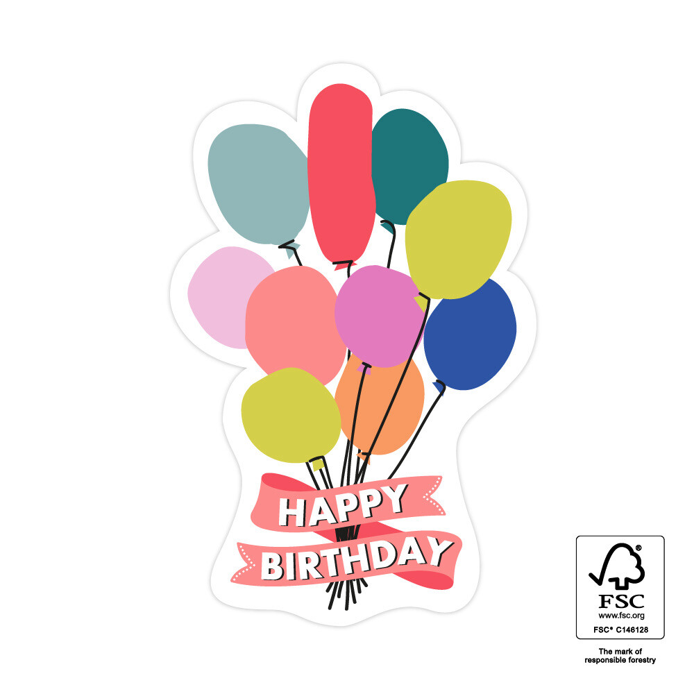 HOP - Stickers - Balloons 55 mm x 85 mm Per 10 Stks