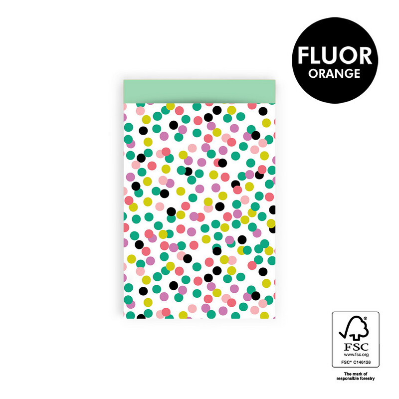 HOP Cadeauzakjes - Confetti - Mint S - 7 x 13 cm (5 stuks)