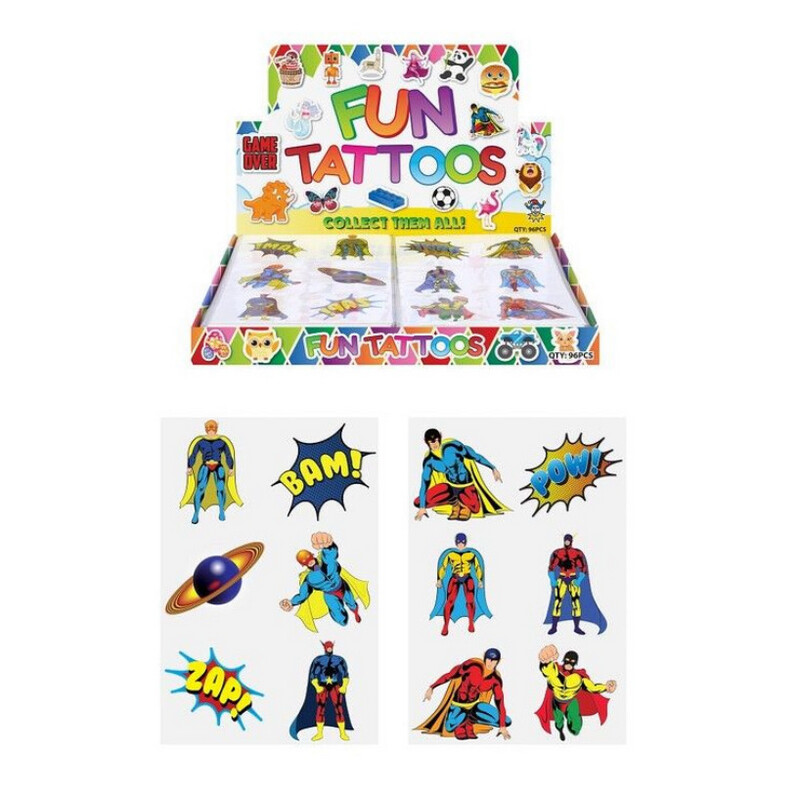 Trakteren : FUN TATTOOS – MODEL: Super Helden 10 stks Trakteren : FUN TATTOOS – MODEL: Super Helden 10 stks