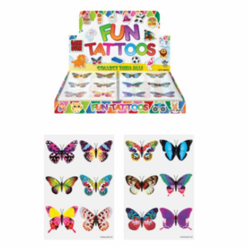 FUN TATTOOS - MODEL: VLINDERS 10 stks