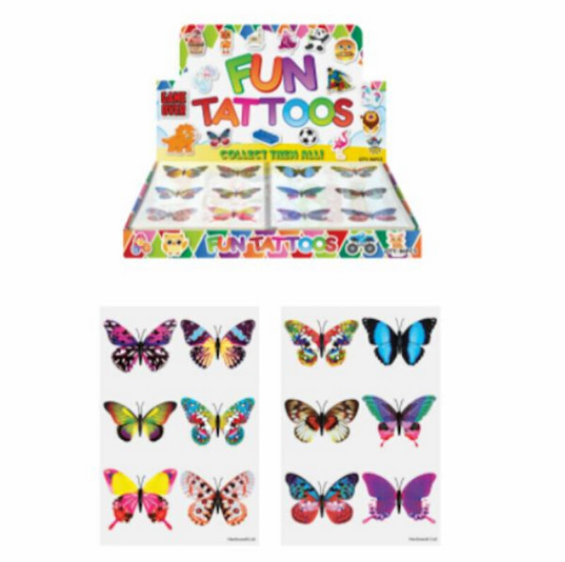FUN TATTOOS - MODEL: VLINDERS 10 stks FUN TATTOOS - MODEL: VLINDERS 10 stks