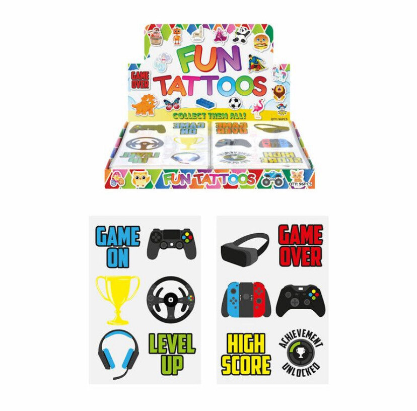 FUN TATTOOS - MODEL: GAMER 10 stks