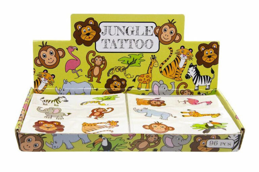 FUN TATTOOS - MODEL: JUNGLE safari DIEREN 10 velletjes