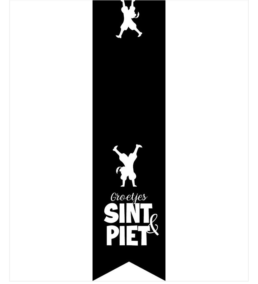 Labelsticker Groetjes Sint & Piet 10 Stks