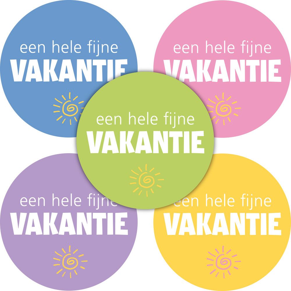 Kadosticker Een hele fijne Vakantie Assorti 10 Stks