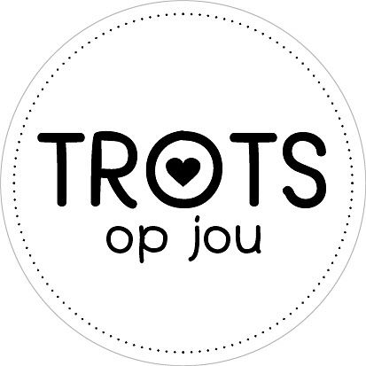 Kadosticker Trots op Jou Per 10 Stks