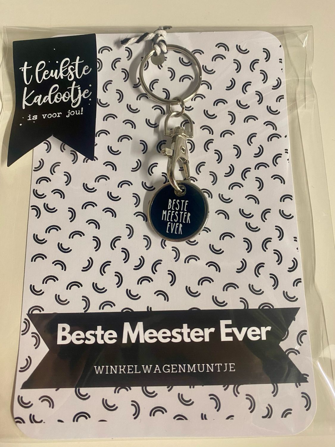Sproetiz - Winkelwagenmuntje 'Beste meester ever'