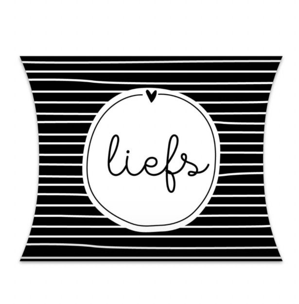 Cadeau - KP Design Gondeldoosje Liefs Zwart Wit