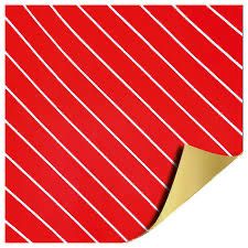 KP® Cadeaupapier Diagonale streep rood/wit 300 X 30 Cm Per Rol