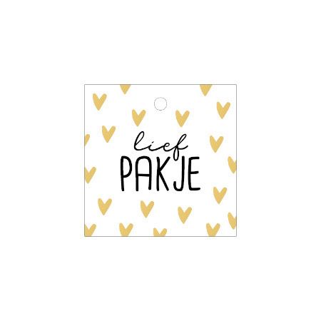 Kp Cadeulabel Lief Pakje 60x60 mm