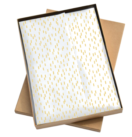 KP Zijde vloeipapier - Falling Lines goud 35x50 cm Per 5 Stks