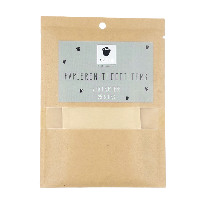 ARELO Papieren theefilters - 25 stuks in een zakje