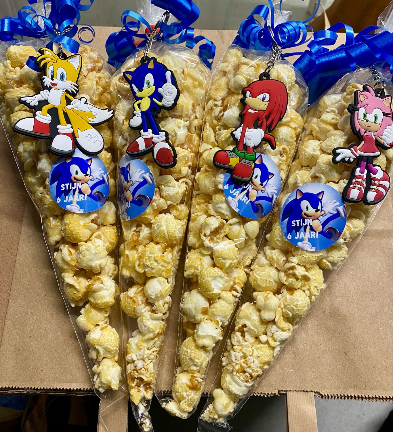 Voorbeeldtraktatie Sonic Sleutelhanger Popcorn