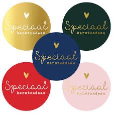 KP® Stickers Rond 40 Mm Speciaal Kerstcadeau 10 Stks