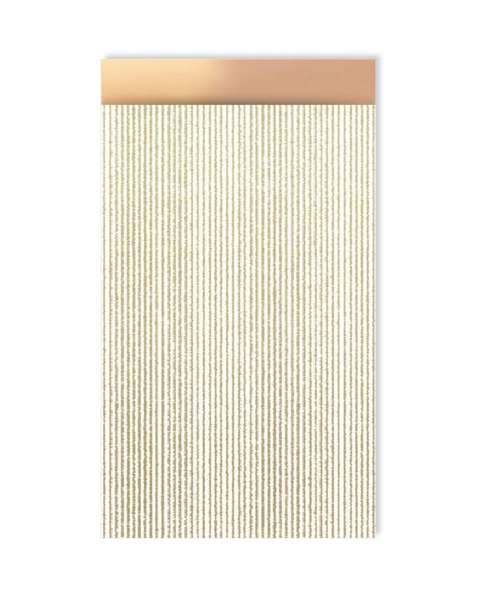 Cadeauzakjes 12x19cm Fine Lines White/Gold 5 Stks