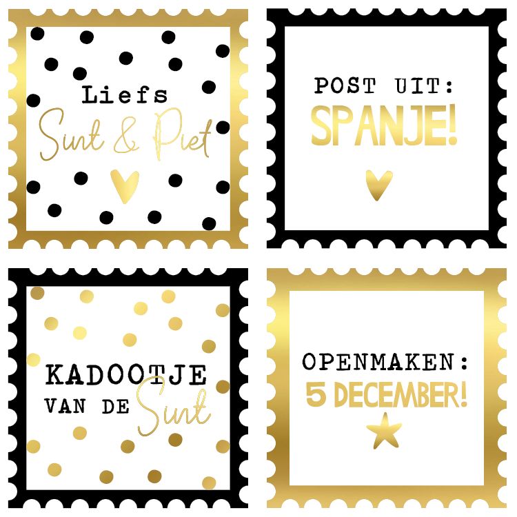 KP® Stickers postzegel - Liefs Sint & Piet 10 Stks KP® Stickers postzegel - Liefs Sint & Piet 10 Stks