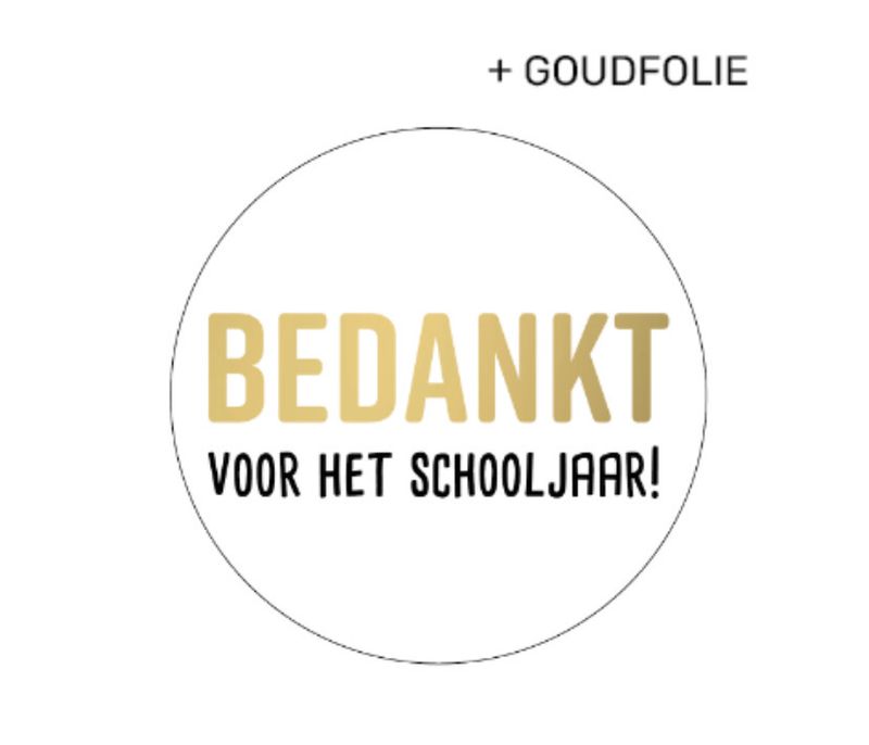 KP® Stickers D40mm - Bedankt voor het schooljaar Per 50 Stks