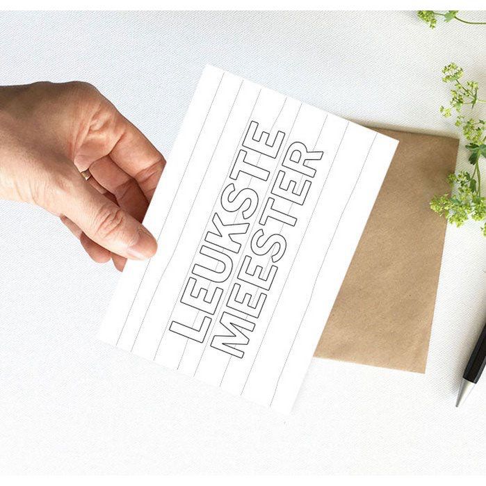 Nynke Ontwerpt - Inkleurkaart | Meester Nynke Ontwerpt - Inkleurkaart | Meester