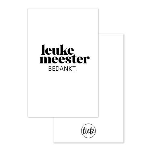 Liefz - MINIKAARTJE | Leuke meester bedankt Liefz - MINIKAARTJE | Leuke meester bedankt
