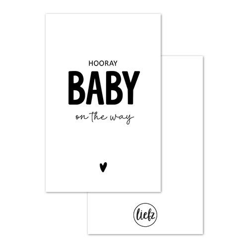 Liefz MINIKAARTJE | Hooray baby on the way Liefz MINIKAARTJE | Hooray baby on the way