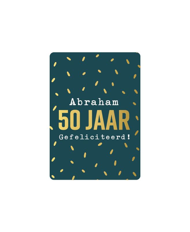 KP® MINIKAARTJE A7 - Abraham 50 jaar