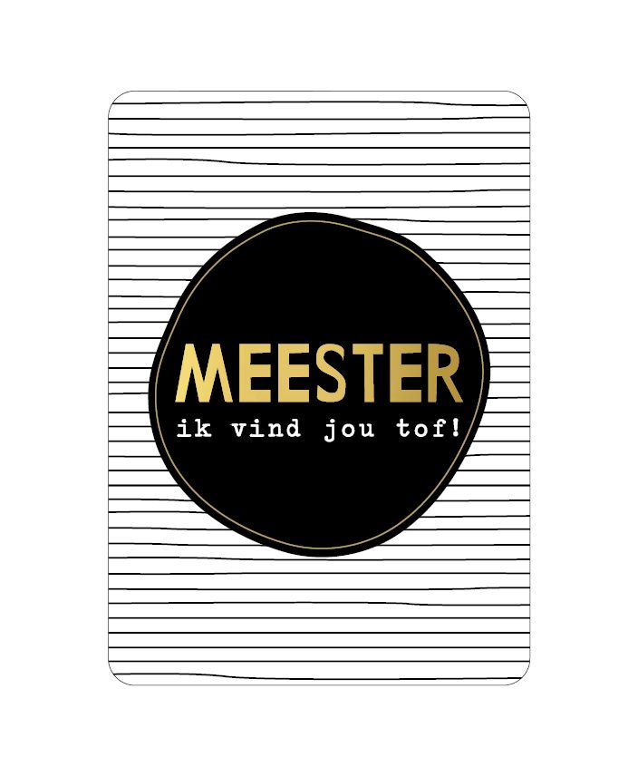 KP® Wenskaarten - Meester ik vind jou Tof KP® Wenskaarten - Meester ik vind jou Tof
