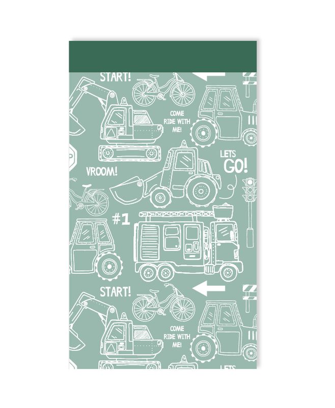 KP® Cadeauzakjes 12x19cm Come ride with me green 5 stks