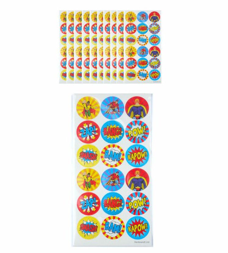 FUN STICKERS - SUPERHELDEN/COMIC 18 STICKERS PER VEL FUN STICKERS - SUPERHELDEN/COMIC 18 STICKERS PER VEL