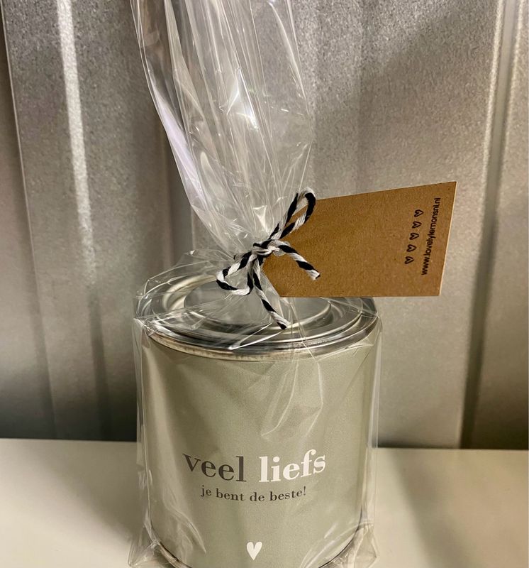 Cadeaublikje met snoepjes - Veel liefs jij bent de beste!