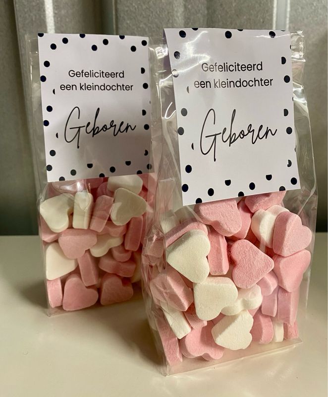 Blokbodemzakje Gefeliciteerd Een Kleindochter Geboren