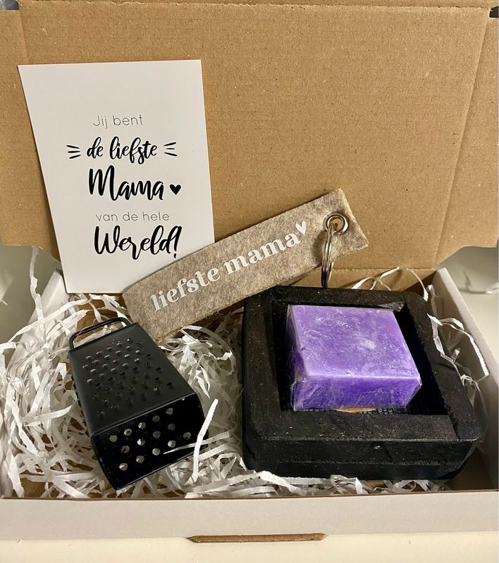 Cadeauset Amberblokje Liefste Mama