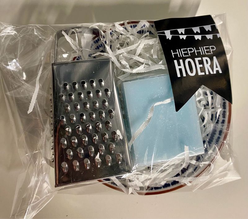 Cadeausetje Amberblokje Hiep Hiep Hoera