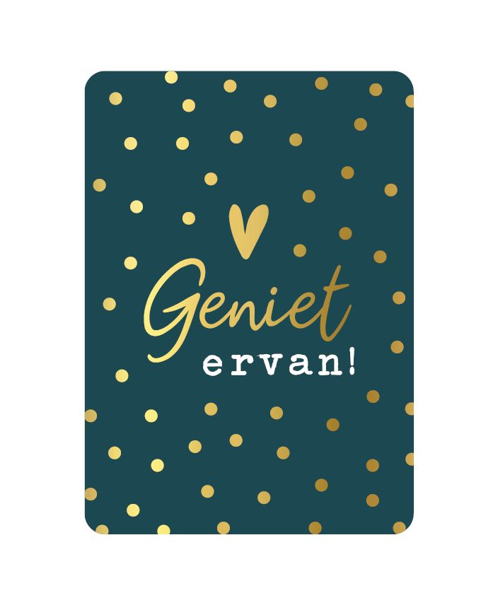 KP® Wenskaarten - Geniet Ervan Donkergroen KP® Wenskaarten - Geniet Ervan Donkergroen