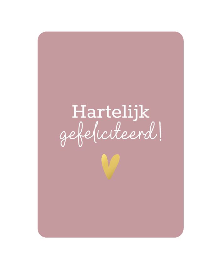 KP® Wenskaarten - Hartelijk gefeliciteerd (Blush) KP® Wenskaarten - Hartelijk gefeliciteerd (Blush)