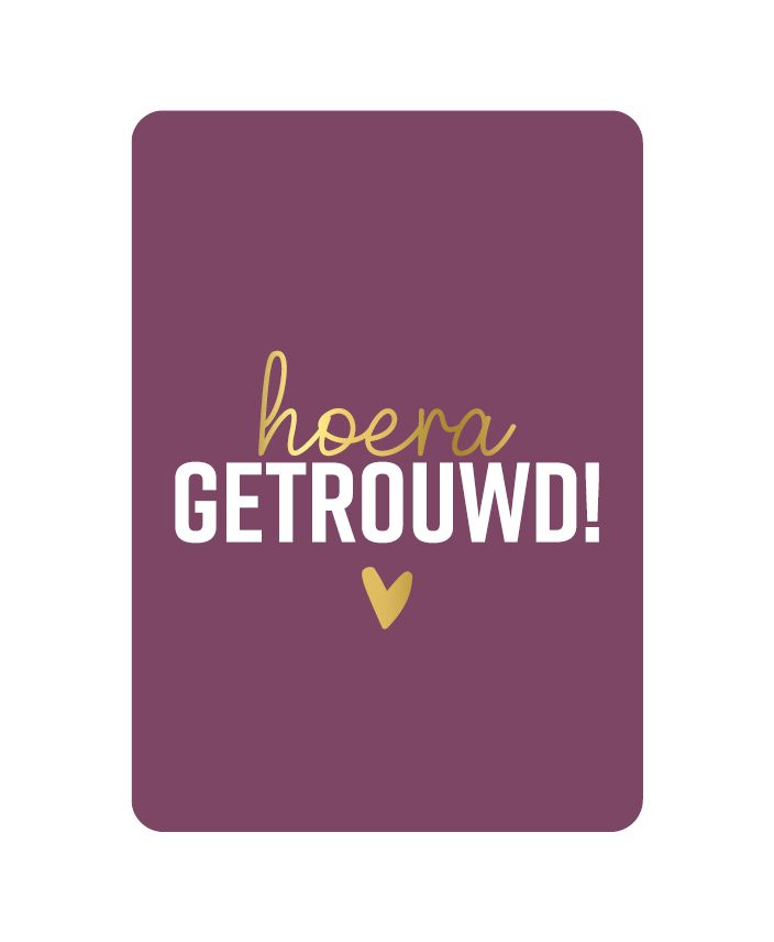 KP® Wenskaarten - Hoera getrouwd (Maeve) KP® Wenskaarten - Hoera getrouwd (Maeve)