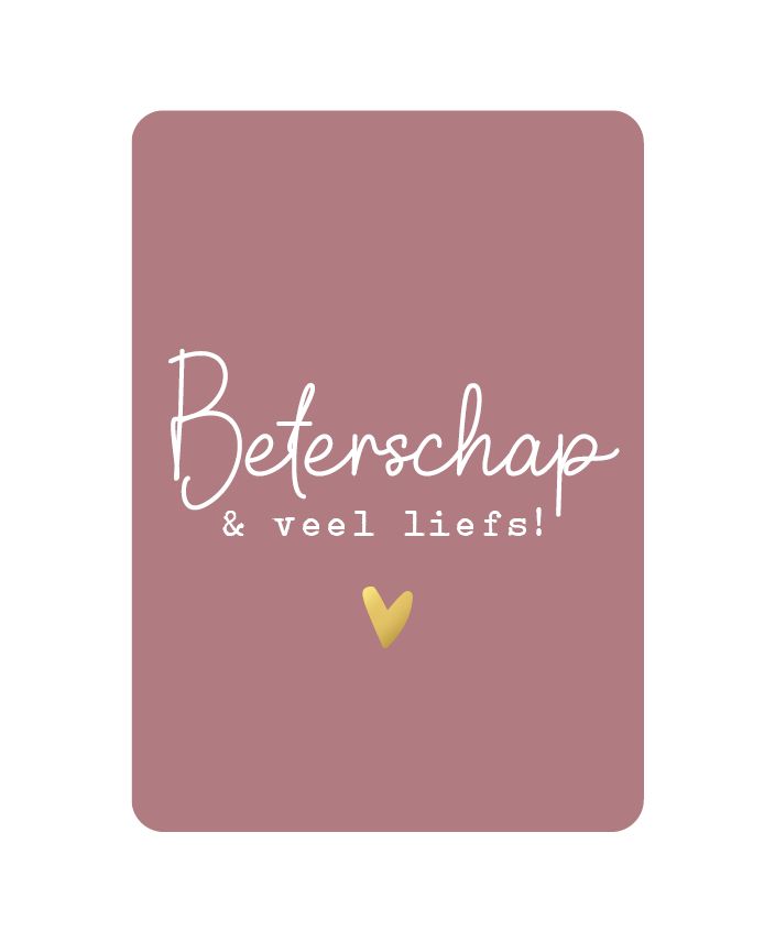 KP® Wenskaarten - Beterschap & veel liefs (Blush) KP® Wenskaarten - Beterschap & veel liefs (Blush)