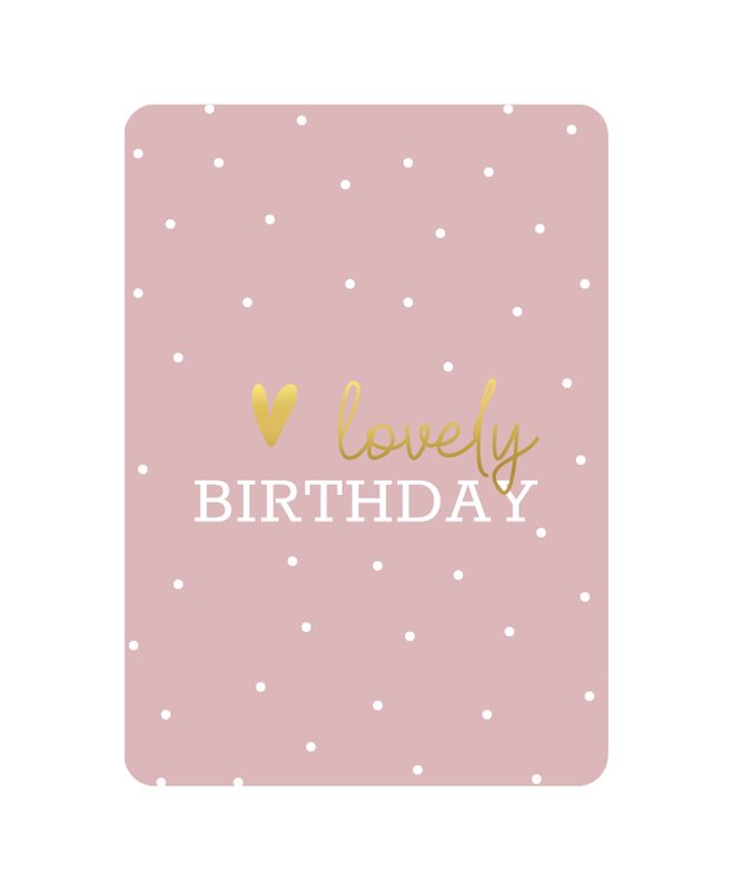 KP® Wenskaarten - Lovely birthday (Blush) KP® Wenskaarten - Lovely birthday (Blush)